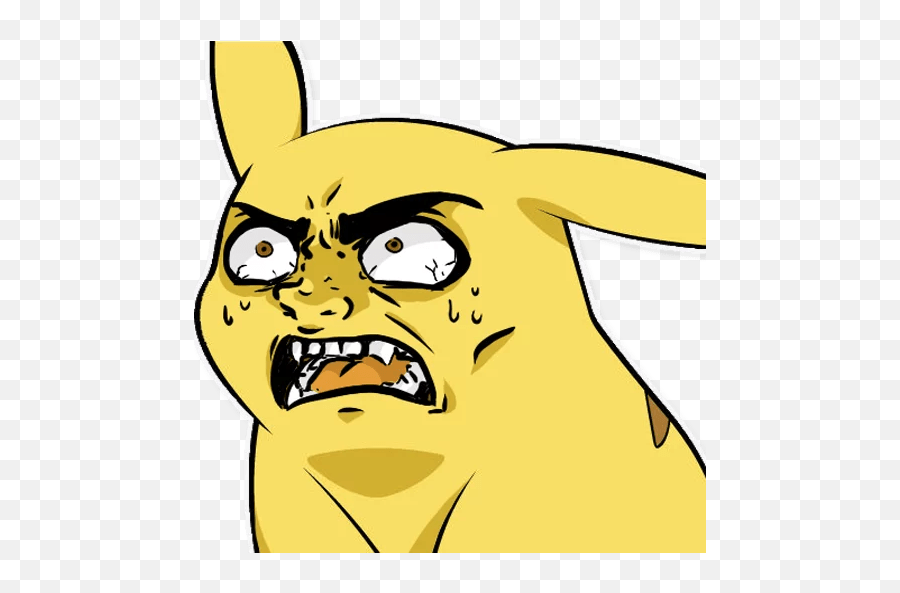 Pokemon Meme Face Stickers - Live Wa Stickers Stickers De Memes Pikachu Emoji,Memes On The Left And Their Emotions