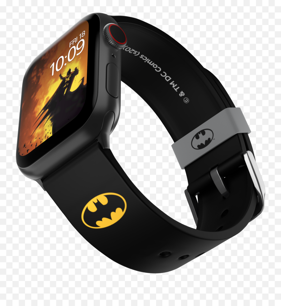 Dc Comics Batman Icon Edition - Officially Licensed Silicone Smartwatch Band Compatible With Apple Watch 3840mm And 4244mm And Android Smartwatch Emoji,Apple Two Girl Emoji