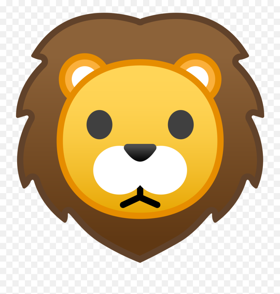 Download Svg Download Png - Lion Face Cartoon Png Clipart Emoji,Emojis Dab Png