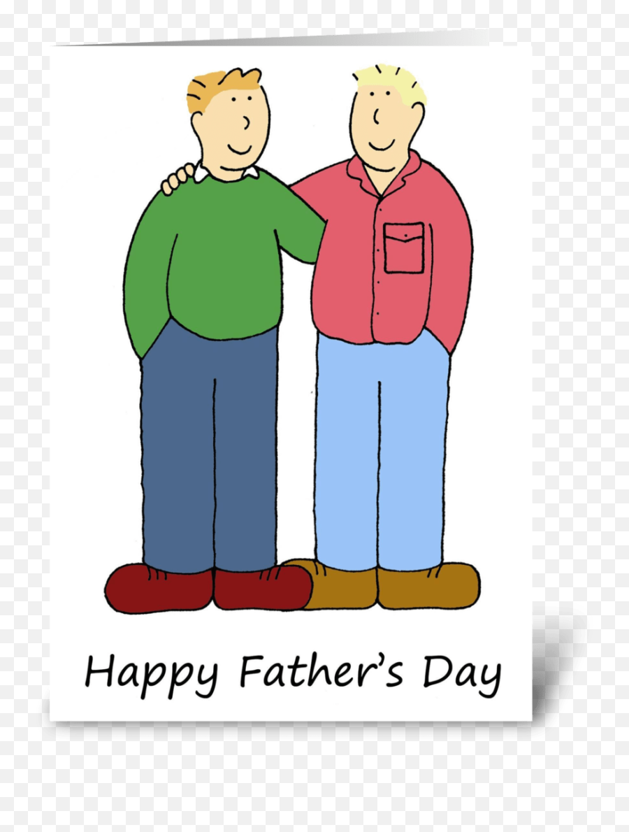 Fathers Day Two Dads Greeting Card Gay Fathers Day Card Emoji,Jojo Emotion Stands