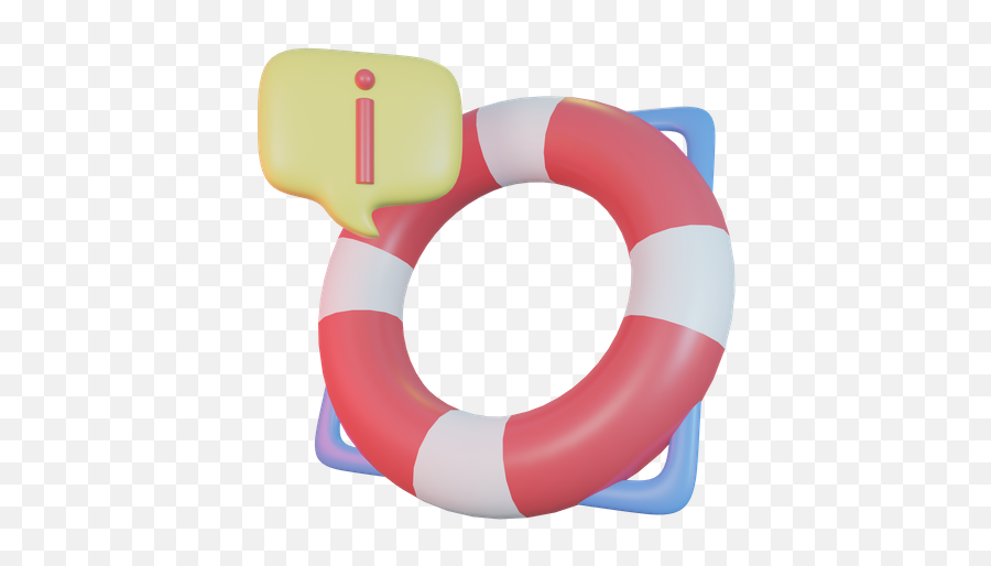 Premium Help 3d Illustration Download In Png Obj Or Blend Emoji,Life Preserve Emoji