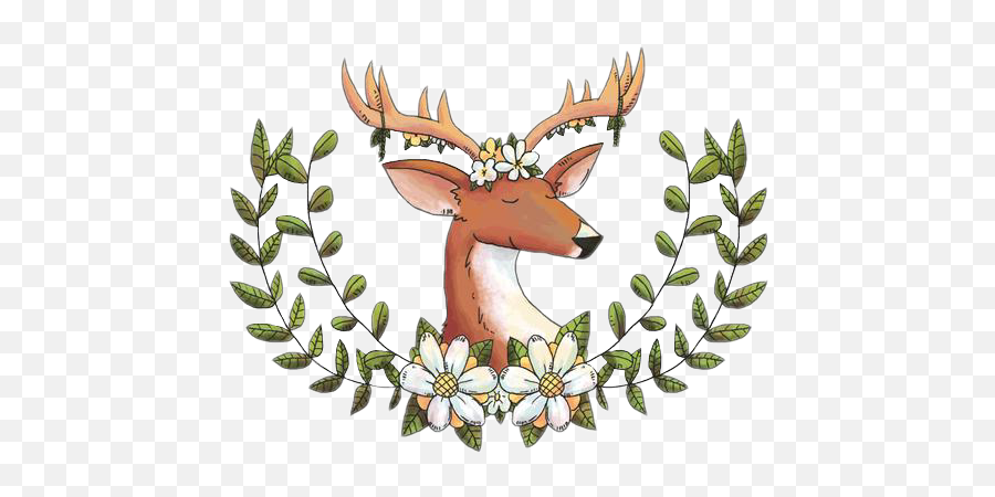 Deer Doe Buck Antlers Sticker - Watercolor Deer Clipart Free Emoji,Buck Emoji