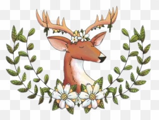 Deer Doe Buck Antlers Sticker - Watercolor Deer Clipart Free Emoji,Buck Emoji
