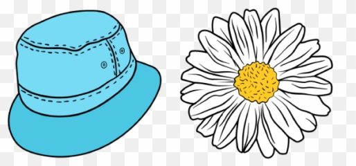 Vsco Girl Bucket Hat And Chamomile - Costume Hat Emoji,Alien Emoji Bucket Hat