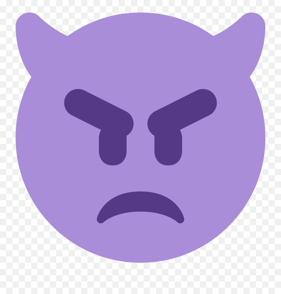 Angry Face With Horns Emoji - Mad Imp Emoji,Devil Emoji