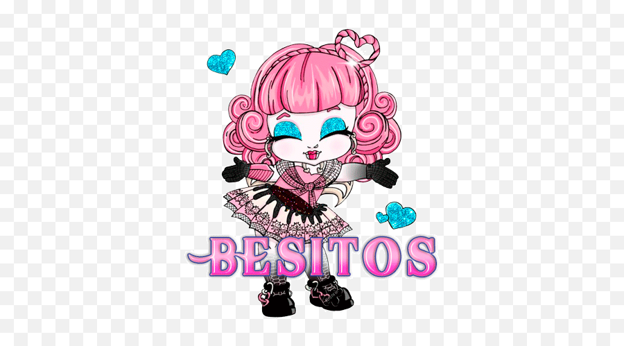 1000 Besos Para Año Nuevo 50 Gifs - Glitter Gifmaniacoses Monster High Bebê Cupido Emoji,Emoticon De Besos Para Msn
