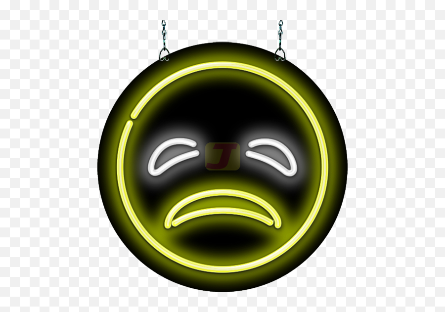 Sad Face Emoji Neon Sign - Happy,Sad Face Emoji