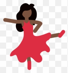 Woman Dancing Emoji With Dark Skin Tone - Dance Girl Emoji Png,Black Woman Emoji