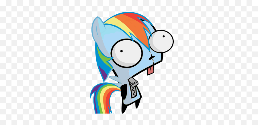 Rainbow Dash Gir - Gir Photo 31793838 Fanpop Invader Zim Gir My Little Pony Emoji,Filthy Emoticons