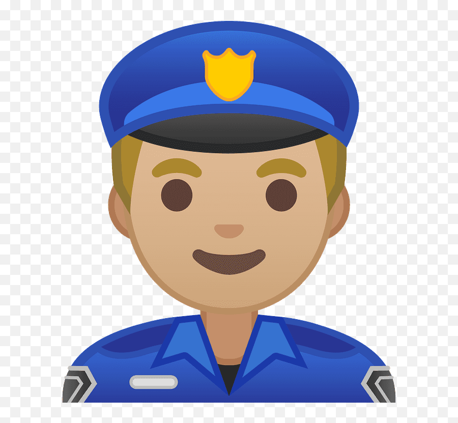 Man Police Officer Emoji Clipart - Police Emoji Transparent Background,Police Emoji