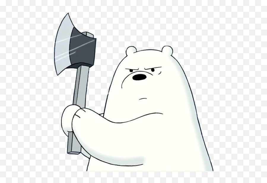 The Most Edited - We Bare Bears Ice Bear Axe Transparent Emoji,War Axe Emoji