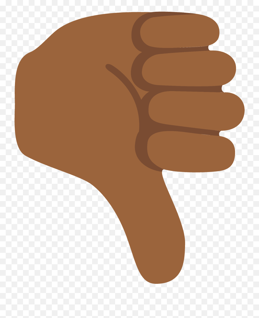 Thumbs Down Emoji Clipart - Thumbs Down Brown Skin,Down Emoji