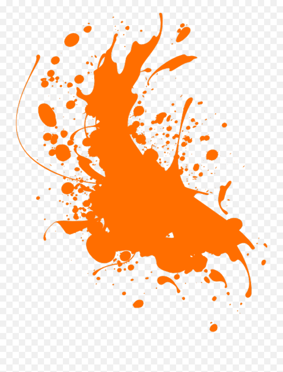 Download Orange Paint Splat Remixit - Transparent Blue Orange Paint Splash Transparent Background Emoji,Emoji Splat Ball