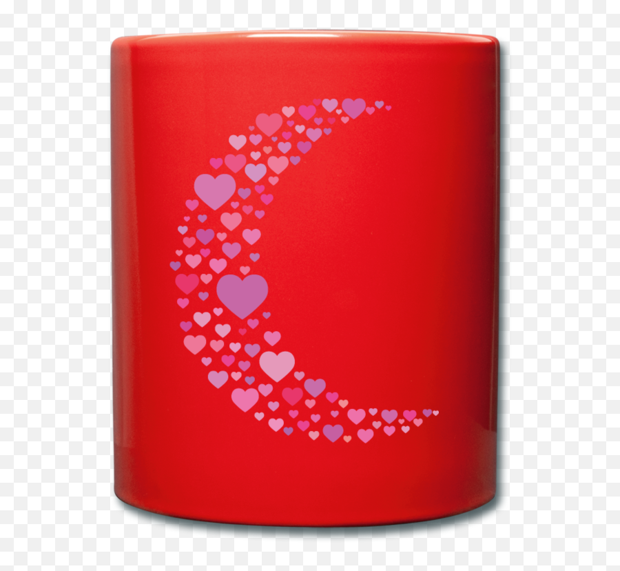 I Love You To The Moon And Back Full Color Red Coffee Mug - 11oz Dot Emoji,Moon Emojis Pair