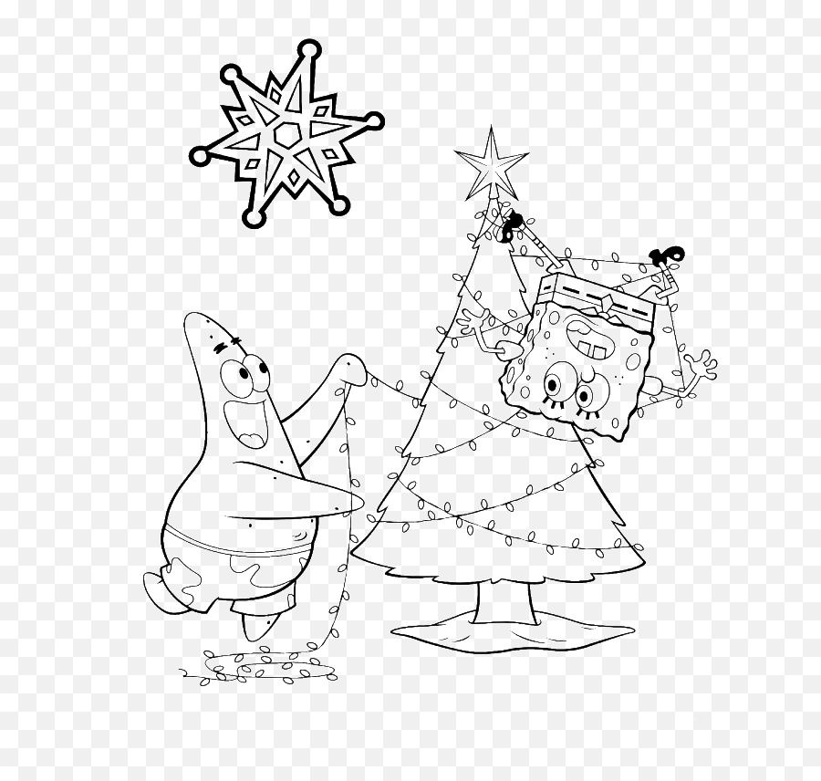 Spongebob Christmas Gets Really Wrapped - Dot Emoji,Christmas Coloring Pages Working With Emotions