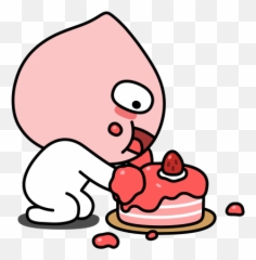 Eat Cake Cartoon Gif Emoji,Kakao Neo Emoticons