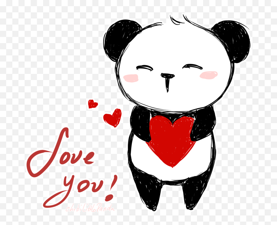 Pin By Carol Owalker On Panda Bears Panda Art Panda - Cute Panda Love Drawing Emoji,Red Panda Emoji
