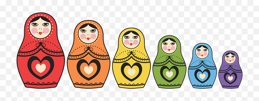 Russian Nesting Dolls - Russian Dolls Clipart Emoji,Emoji Knife And Russian Wooden Doll