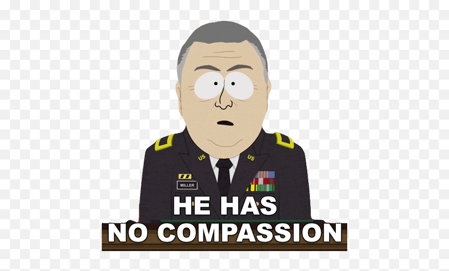 No Compassion Austin Scott Miller South - Military Rank Emoji,Emotions South Park