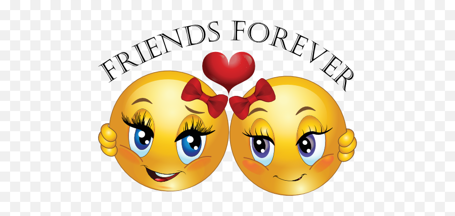 Friends Forever Smiley Emoticon Clipart - Best Friends Forever Emoji,Friend Emoticons