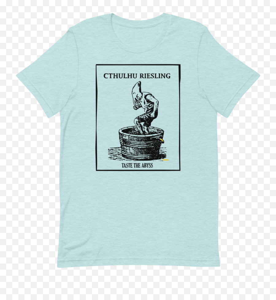 Cthulhu Riesling Taste The Abyss Unisex T - Shirt Lighter Short Sleeve Emoji,Cthuluhu Emoticon