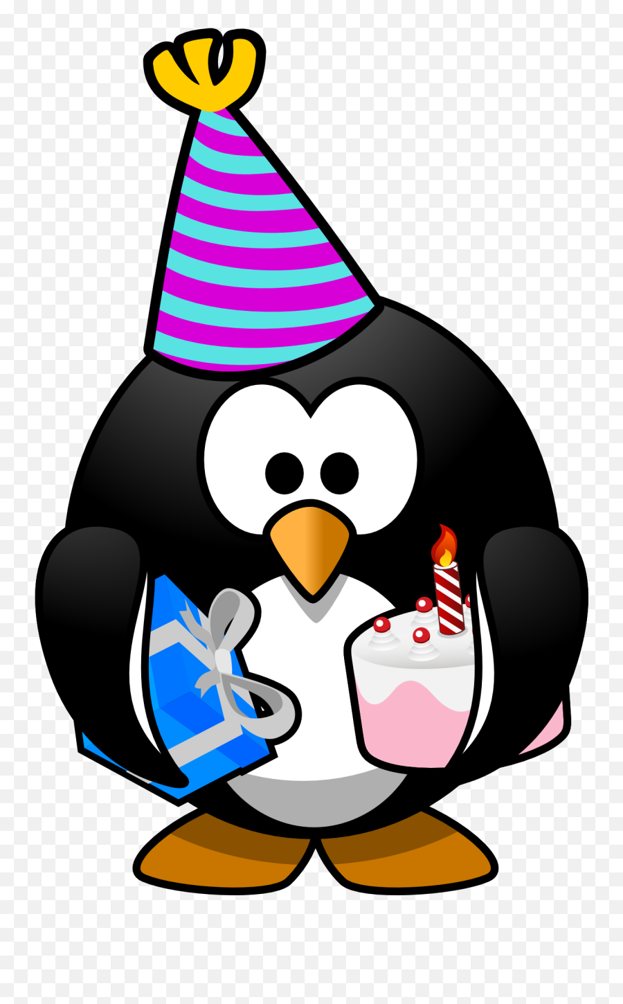Linux Tux Bird Drawing Free Image Download - Birthday Animated Clipart Emoji,Penguin Emojis Computer Art