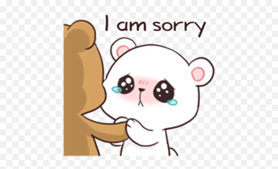 Whatsapp Stickers Lovely Bear - I M Sorry Milk And Mocha Gif Emoji,Bear Couple Emojis