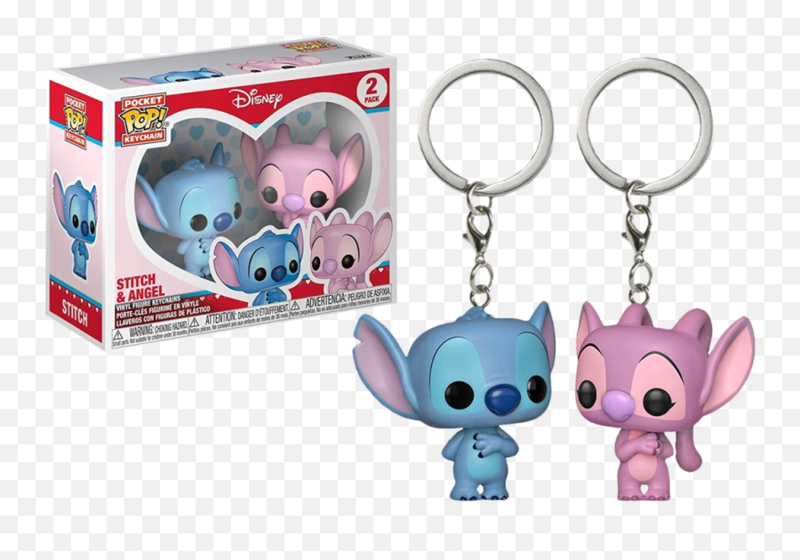 Pink Heart Halo Stitch Keychain Other - Stitch Funko Pop Keychain Emoji,Cute Printable Keychains That Are Emojis