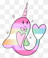 Demifluid Girl Pride Narwhal Sticker By Bad Guts Club Emoji,Emojis That Work On Okcupid