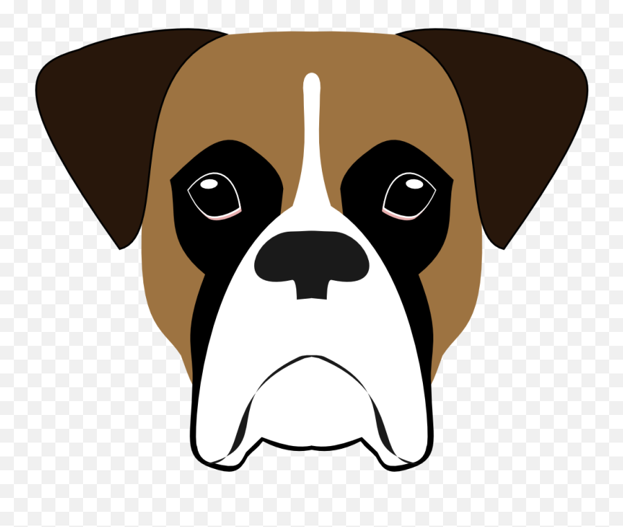 Boxer Dog Drawing Easy Clipart - Full Size Clipart 5649796 Emoji,Pitbull Emoji Stickers