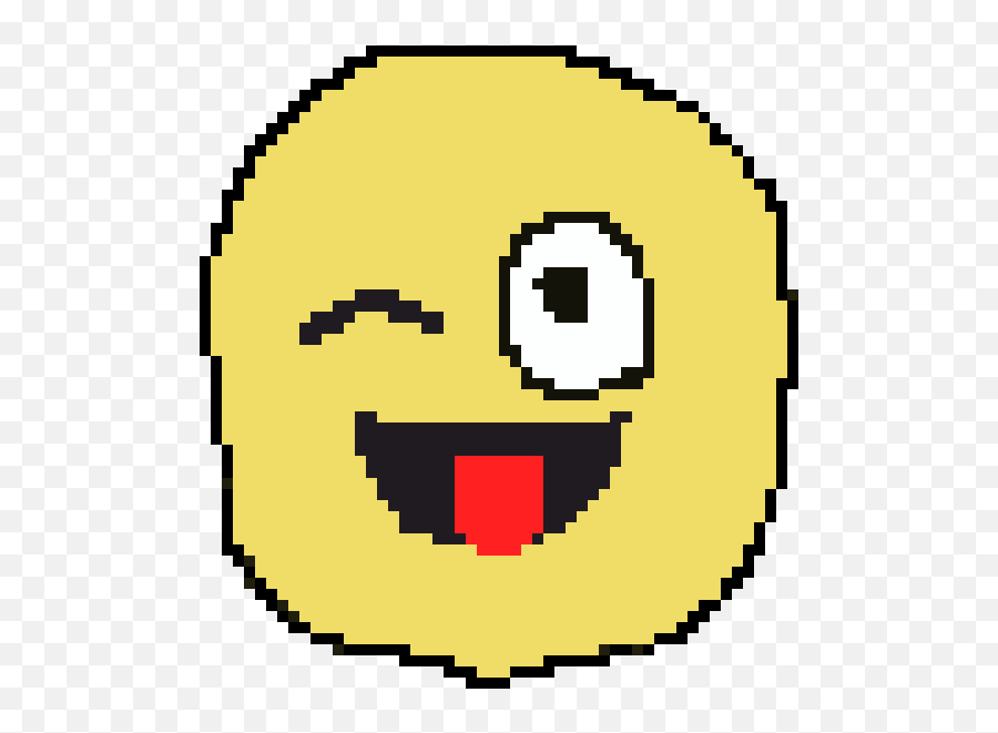 Winking Face W Tongue Emoji Pixel Art Maker,Wwinking Emoticon