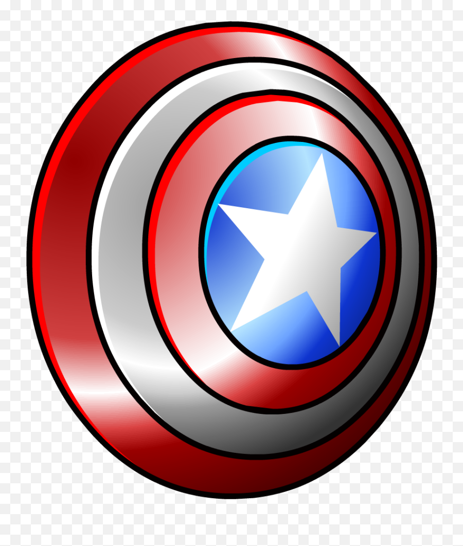 Captain America Shield - Transparent Background Captain America Shield Clipart Emoji,Captain America Shield Emoji