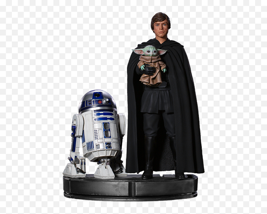 Luke Skywalker R2 - D2 And Grogu 14 Scale Legacy Replica Statue By Iron Studios Emoji,R2d2 Text Emoticon