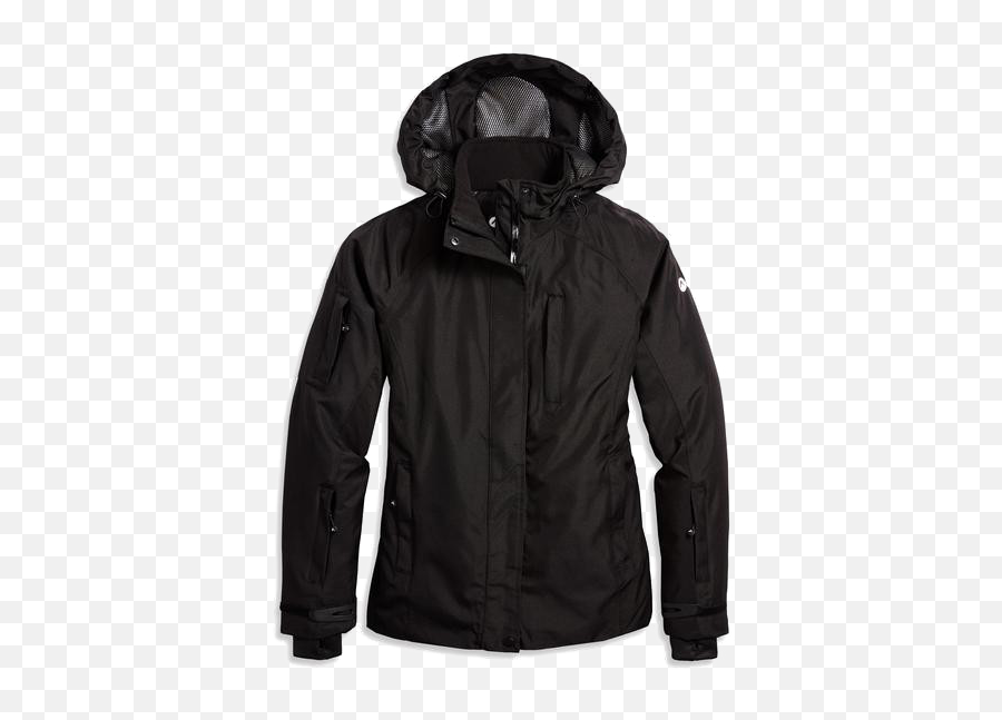 Black Winter Jacket For Women Png Image With Transparent Emoji,Winter Emoji Background