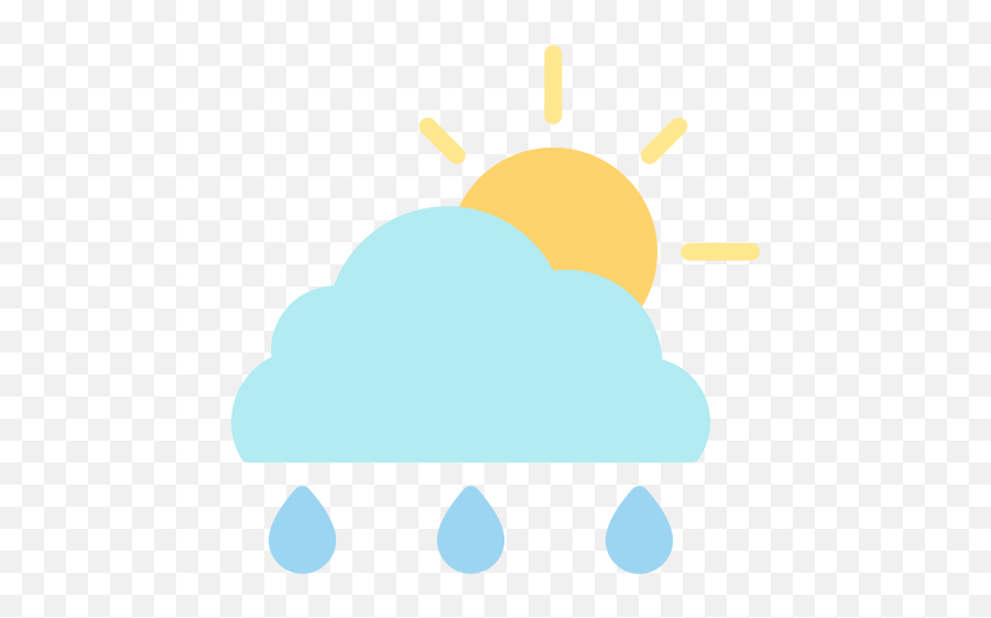 Sunny Rain Weather Free Icon Of Weather Flat Emoji,Sunshine Fb Emojis