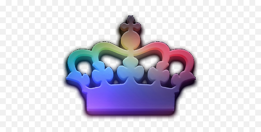 Rainbow Colors Colorful Crown Tiara Sticker By Cynthompson Emoji,Royal Crown Emoji