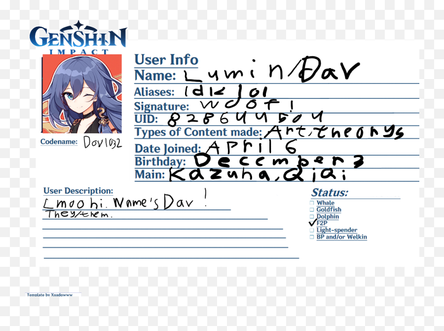 Hoyolab Licenceby Xuadowww - Player Community Emoji,Emojis Codename