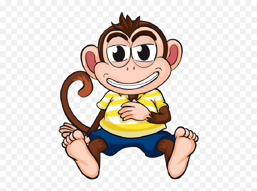 Funny Pics Of Cartoon Monkeys Clipart - Monkey Emoji,Monkey Emoji Costume