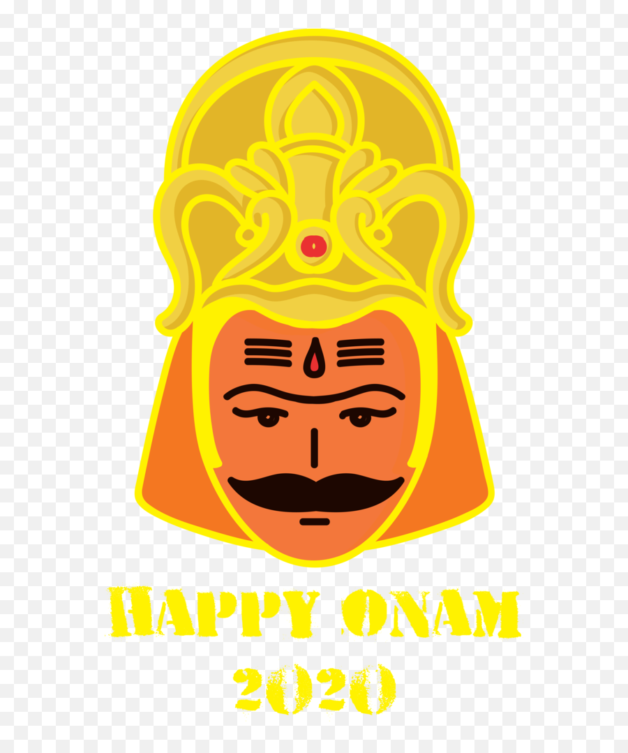 Onam Smiley Yellow Logo For Onam Harvest Festival For Onam - Happy Emoji,Happy Hanukkah Emoticons