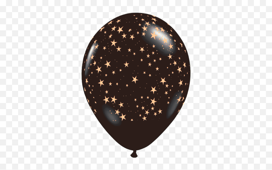 Gold Ink - Balloons With Stars Emoji,Black Balloon Emoji