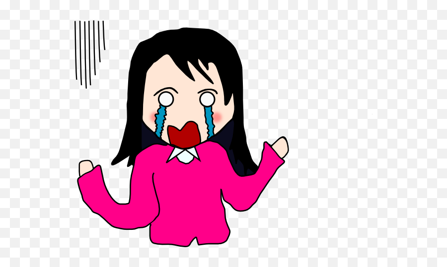 At Clker - Cry Girl Cartoon Png Emoji,Michael Jordan Crying Emoticon