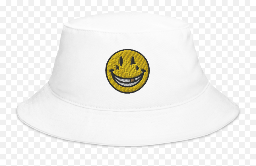 Embroidered Smiley Bucket Hat 4 - Harvest Foods Emoji,Boonies Emoticon