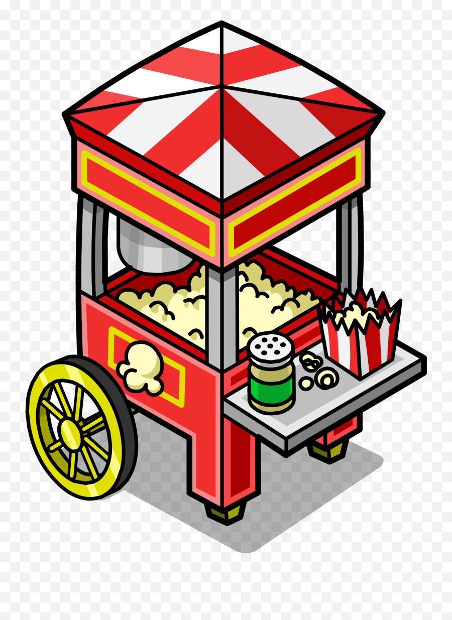 Popcorn Cart Sprite - Popcorn Carts Clipart Transparent Transparent Popcorn Stand Clipart Emoji,Popcorn Eating Emoji