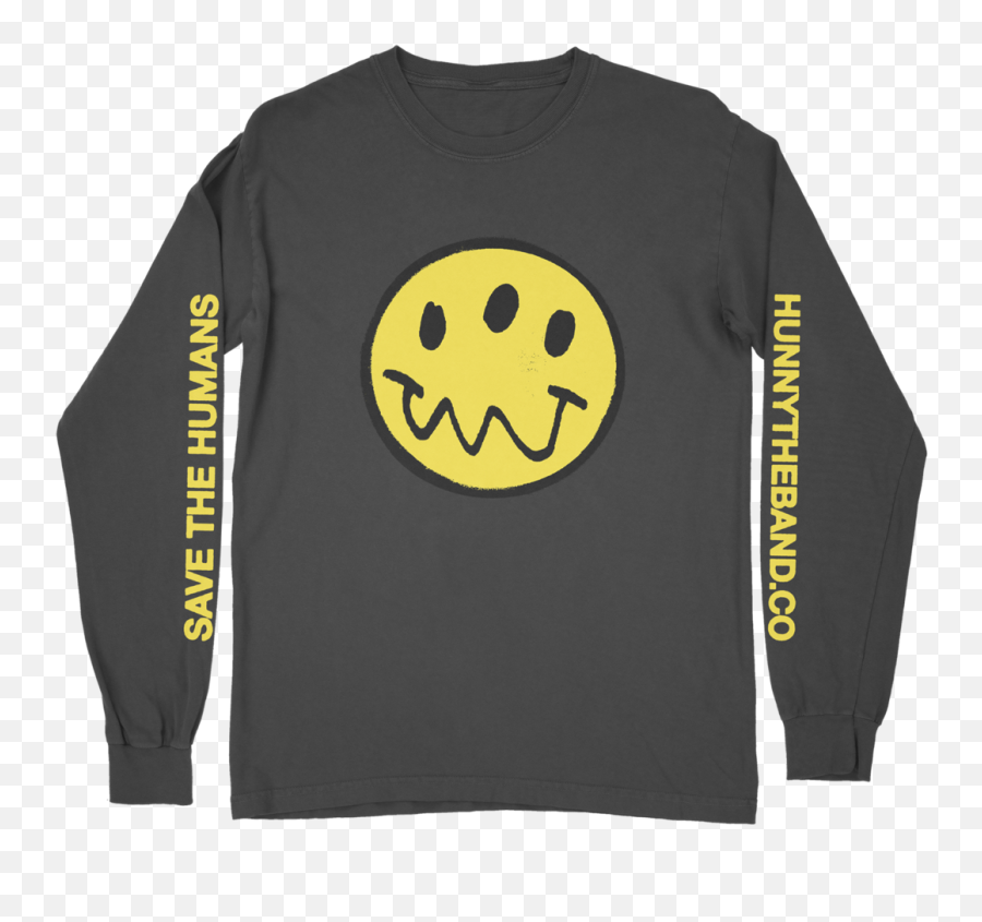 Hunny - Save The Humans Face Longsleeve Long Sleeve Emoji,White Pill Emoticon