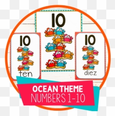Summer Theme Printable Number Posters For Preschool - Language Emoji,Emotions Poster 6 By 4