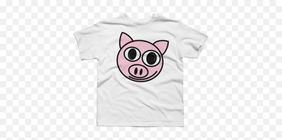 New White Pig Boys T - T Shirt For Boys Design Emoji,Pig Kawaii Emoticon