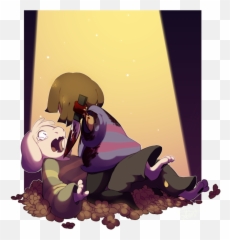 Download Asriel And Chara Sad Png Image - Undertale Frisk And Asriel Art Emoji,Chara Emoji