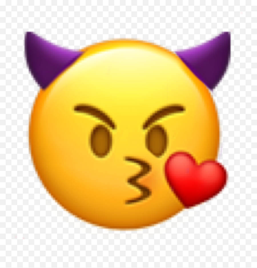 Emoji Kissemoji Devil Love Heart Sticker By Eleni - Happy,Devul Emoticon