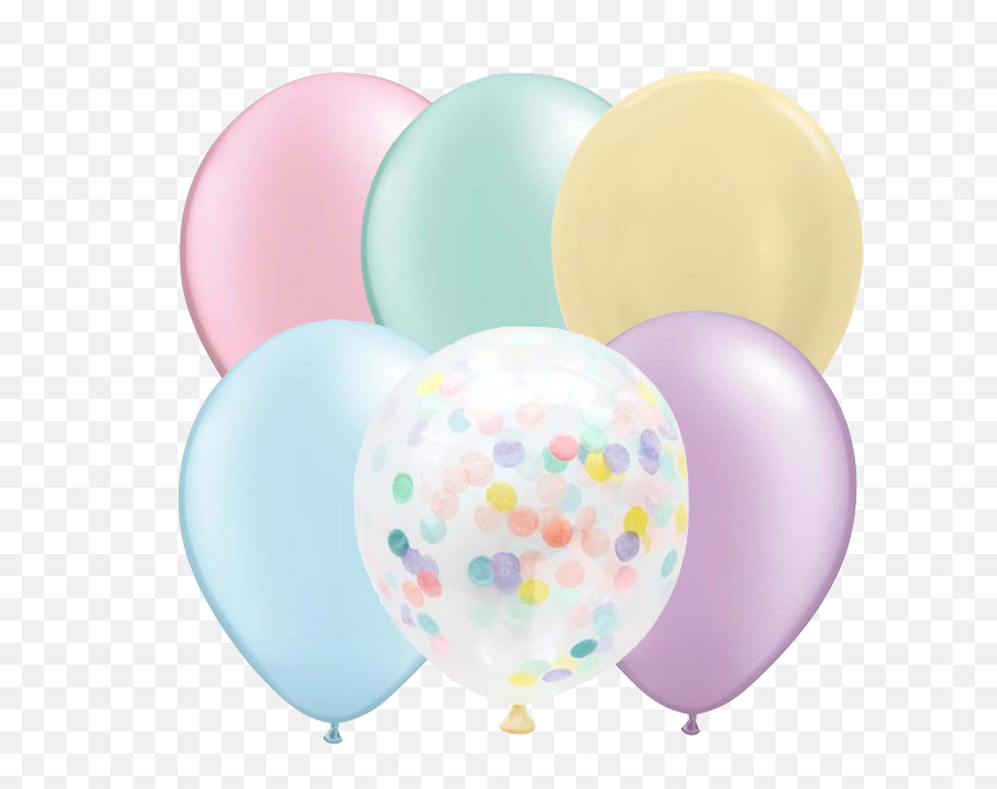 Mini Pastel Pearl U0026 Confetti Balloons 10 Pack - Lovely Occasions Party Emoji,Confetti Emoji Transparent