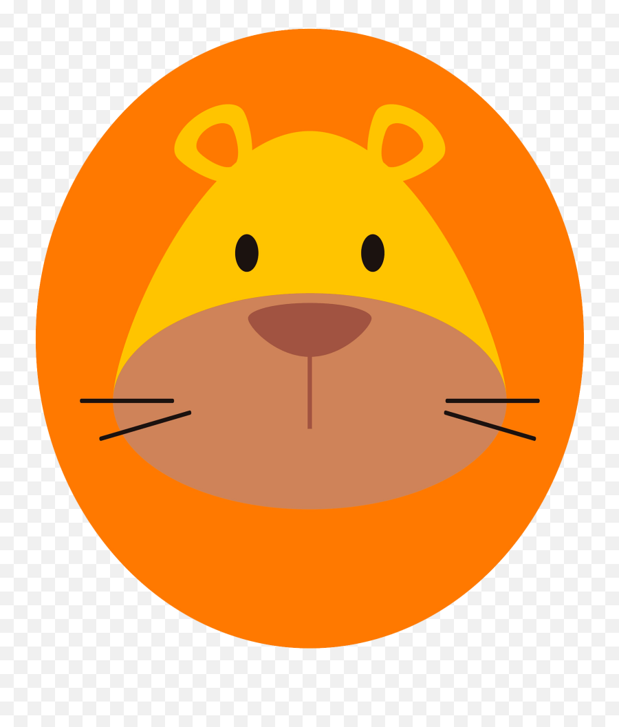 Cute Lion Face Clipart - Happy Emoji,Lion Face Emoji